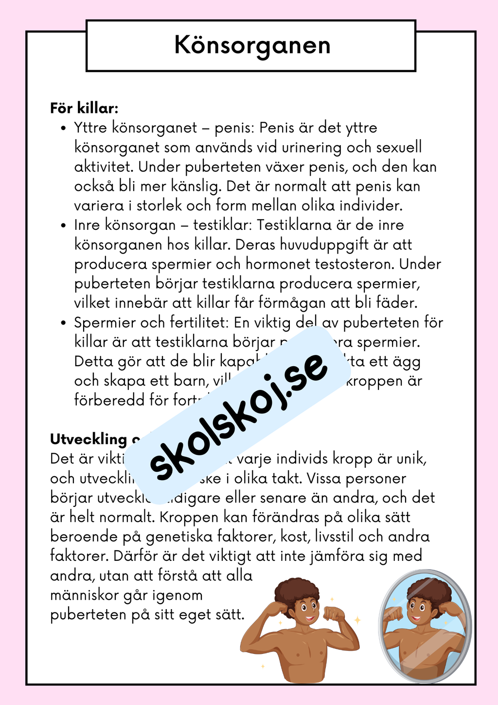 Att förstå puberteten - Relationer och identitet - Årskurs 7 - 9