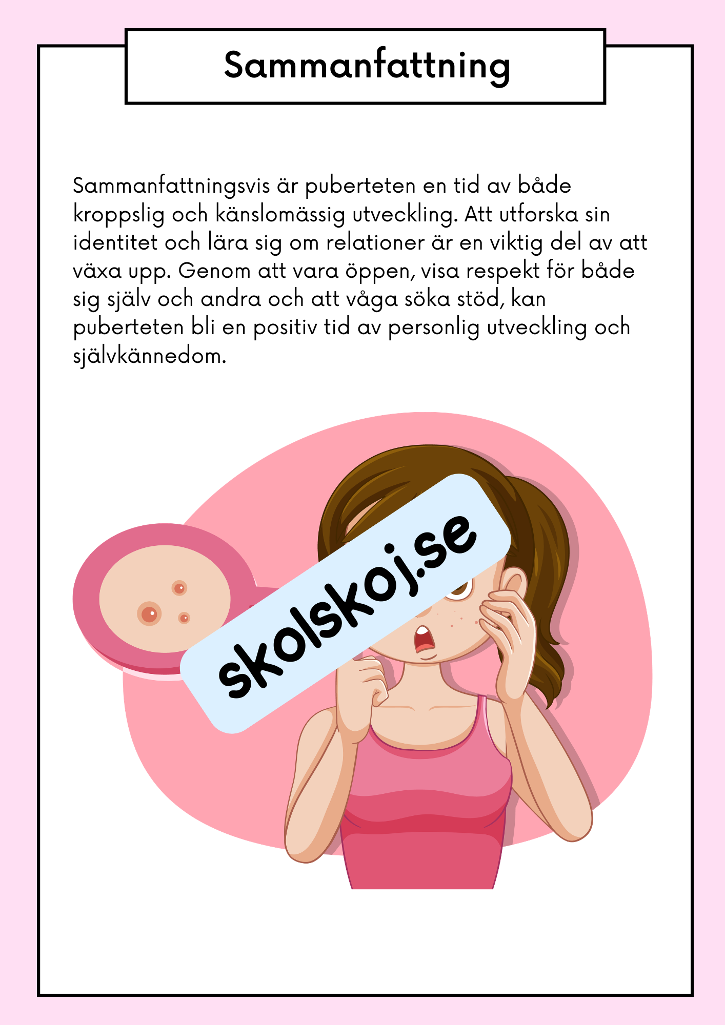 Att förstå puberteten - Relationer och identitet - Årskurs 7 - 9