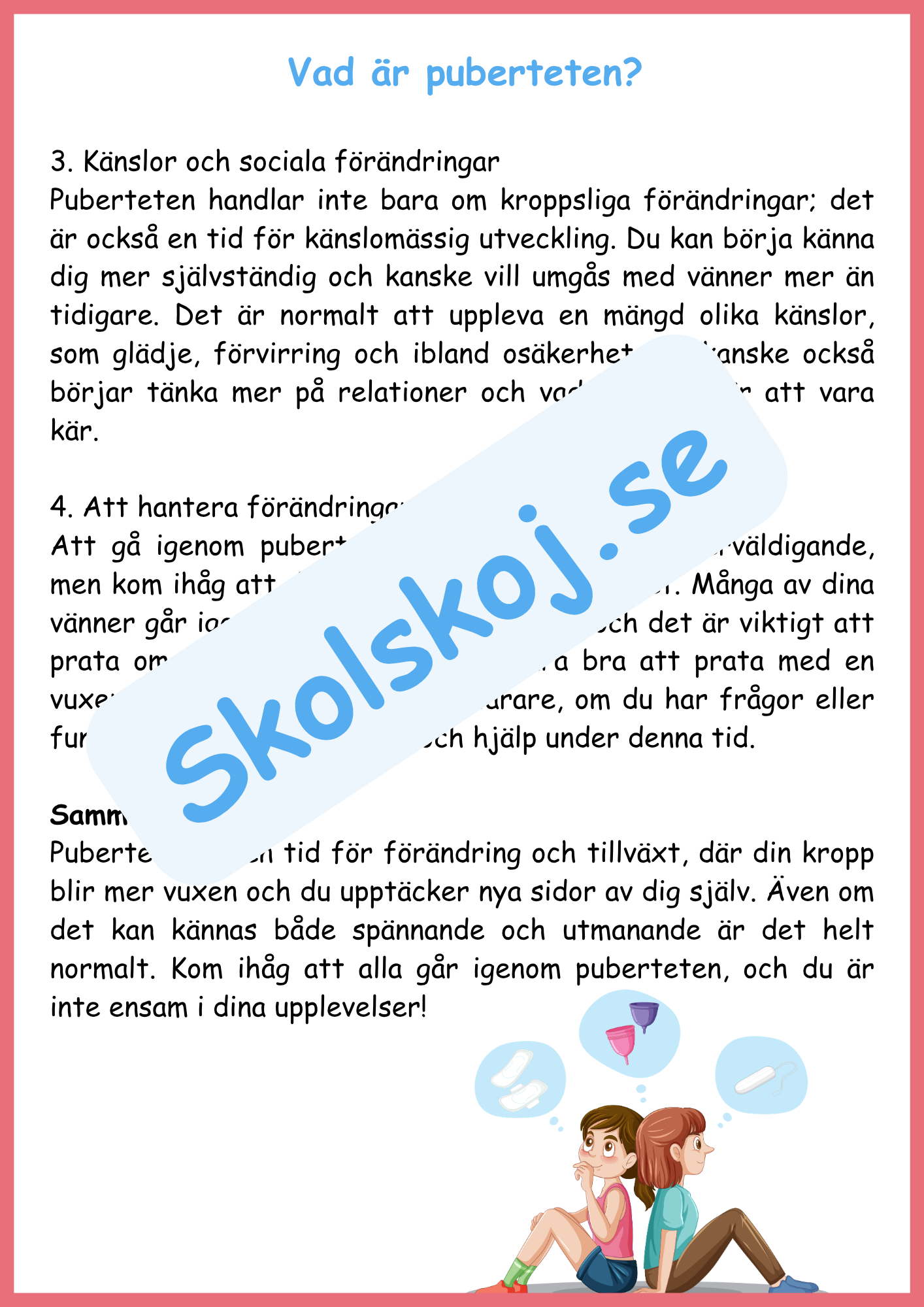Att växa - En guide om puberteten