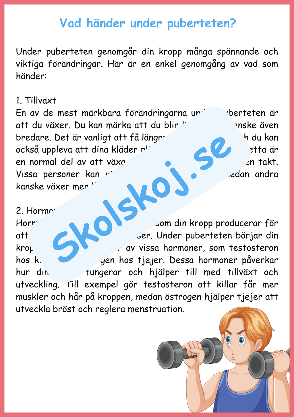 Att växa - En guide om puberteten