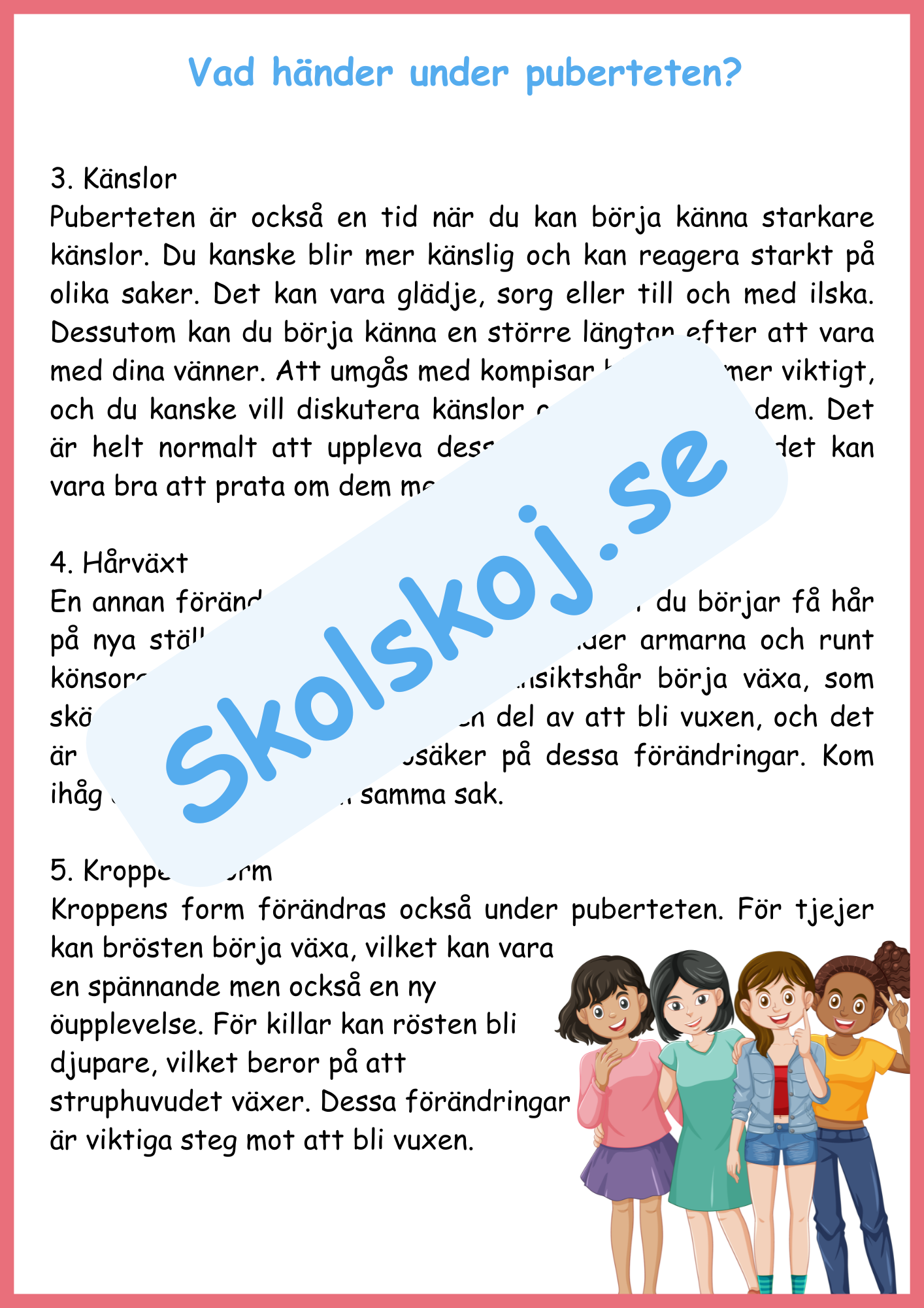 Att växa - En guide om puberteten