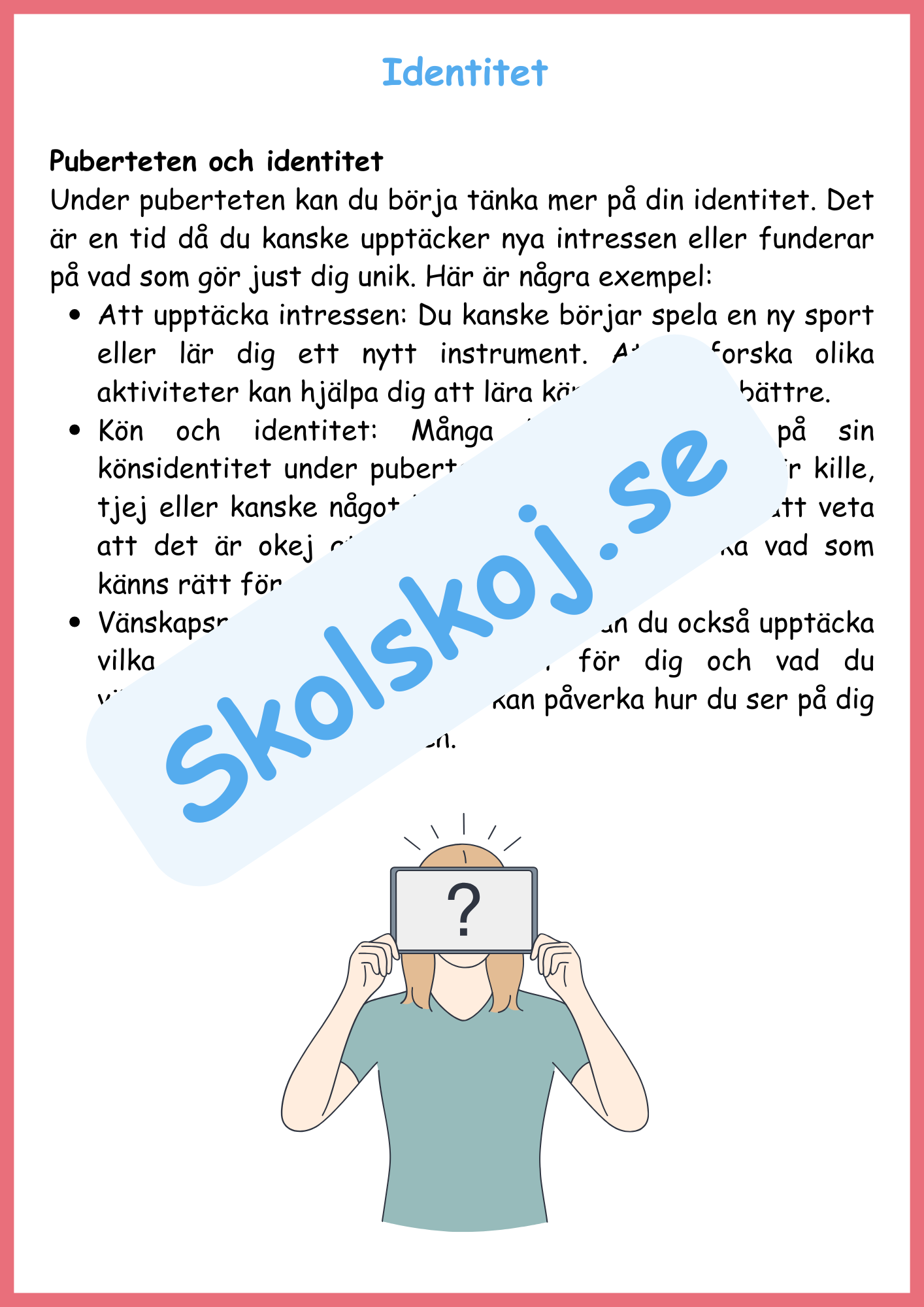 Att växa - En guide om puberteten