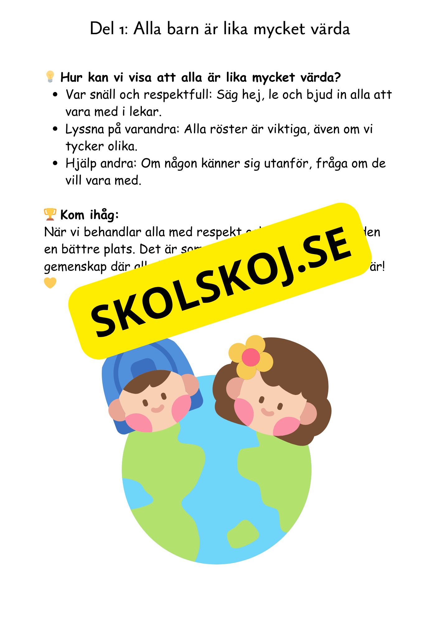 Barnkonventionen - Dina rättigheter på ett enkelt sätt