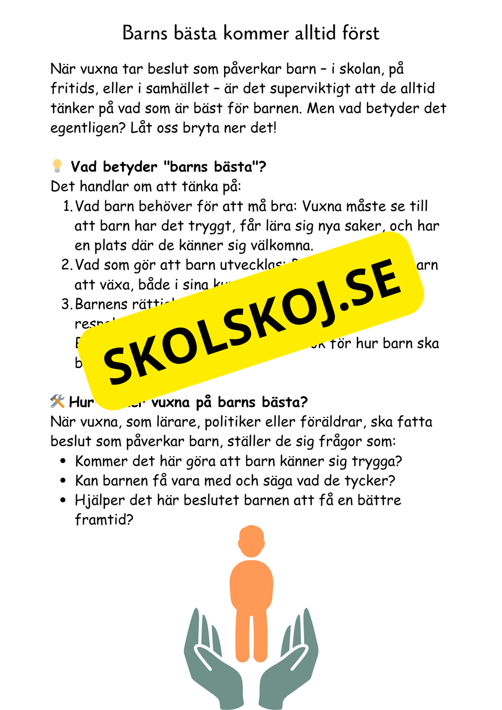 Barnkonventionen - Dina rättigheter på ett enkelt sätt