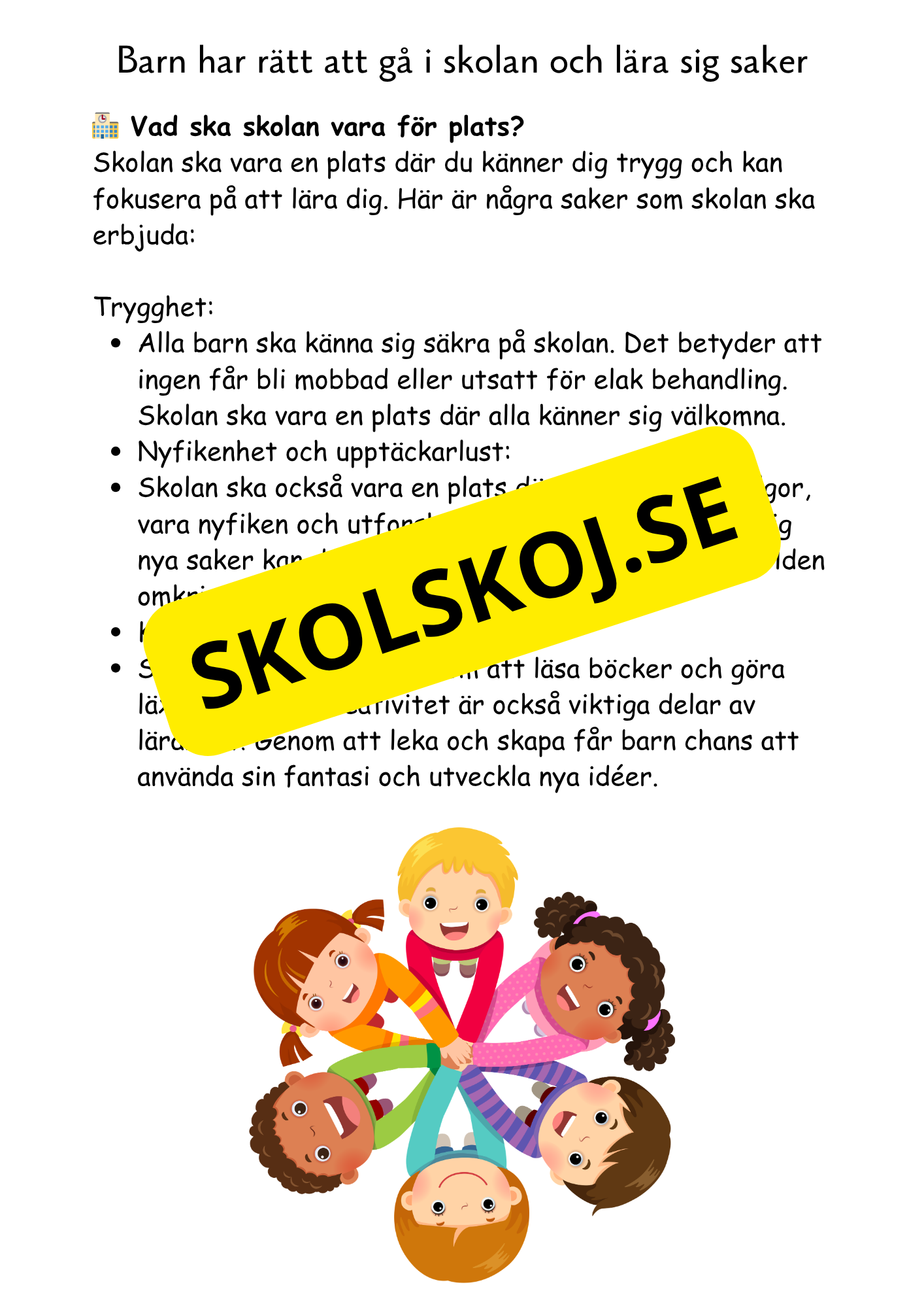 Barnkonventionen - Dina rättigheter på ett enkelt sätt