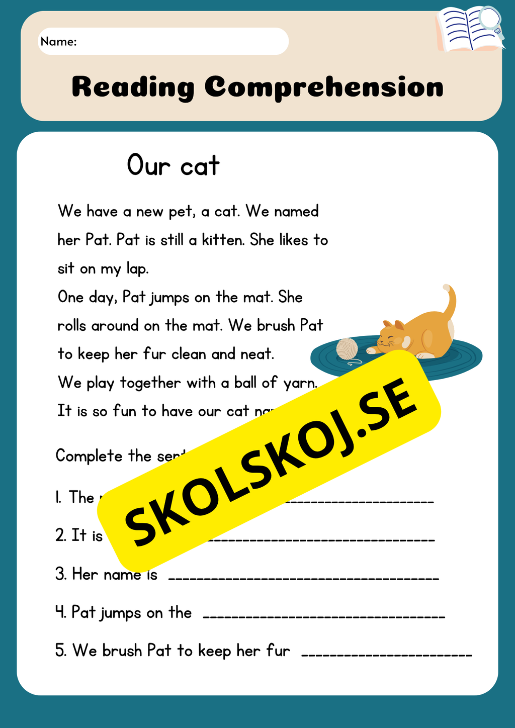 Basic reading comprehension - Enkel läsförståelse - Engelska