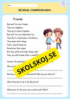 Basic reading comprehension - Enkel läsförståelse - Engelska