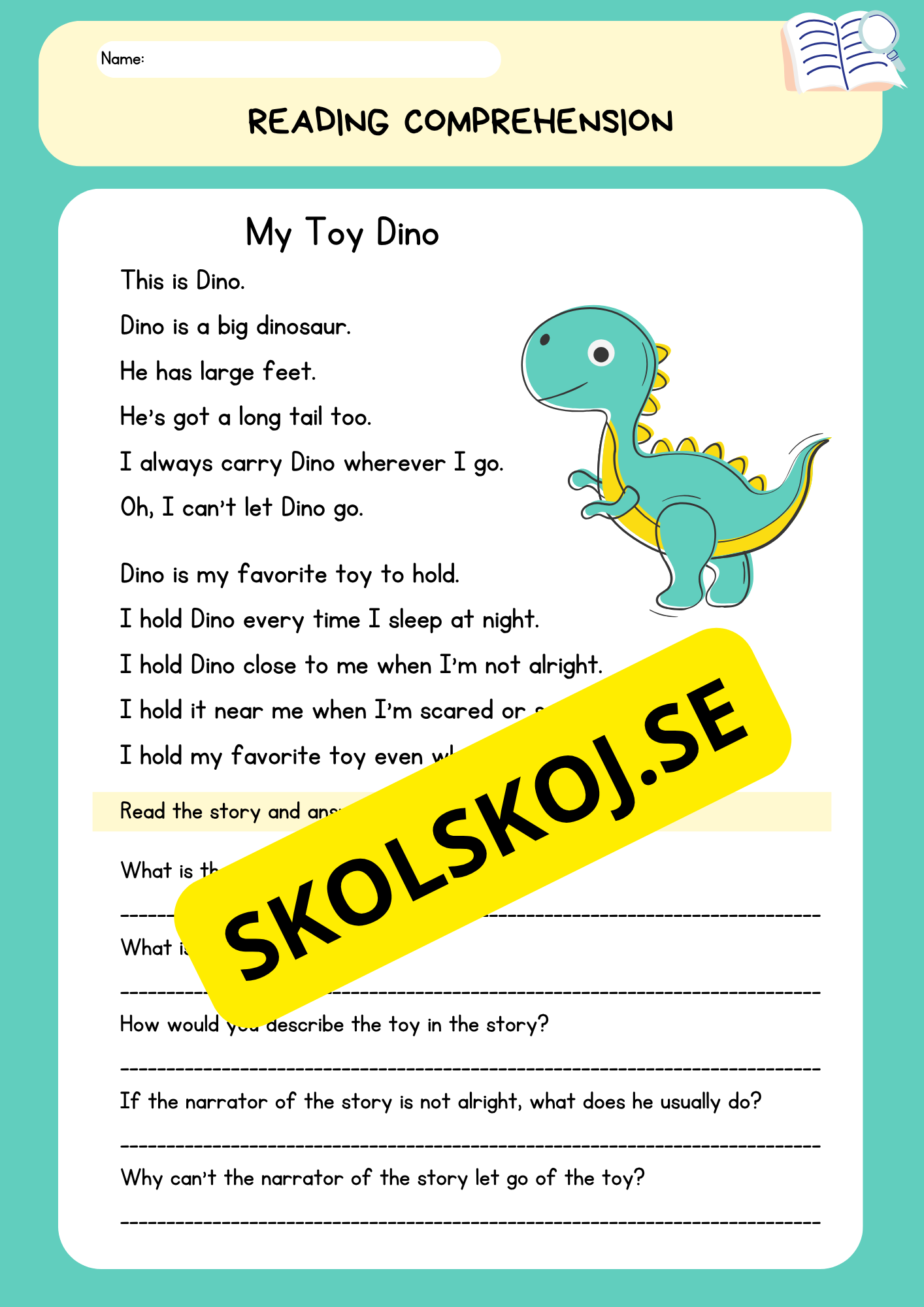 Basic reading comprehension - Enkel läsförståelse - Engelska