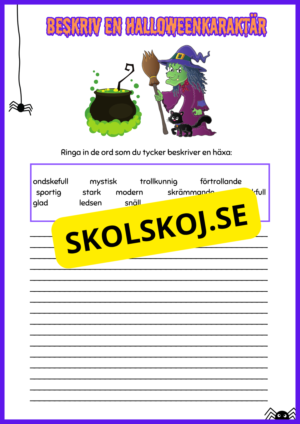 Beskriv en halloweenkaraktär