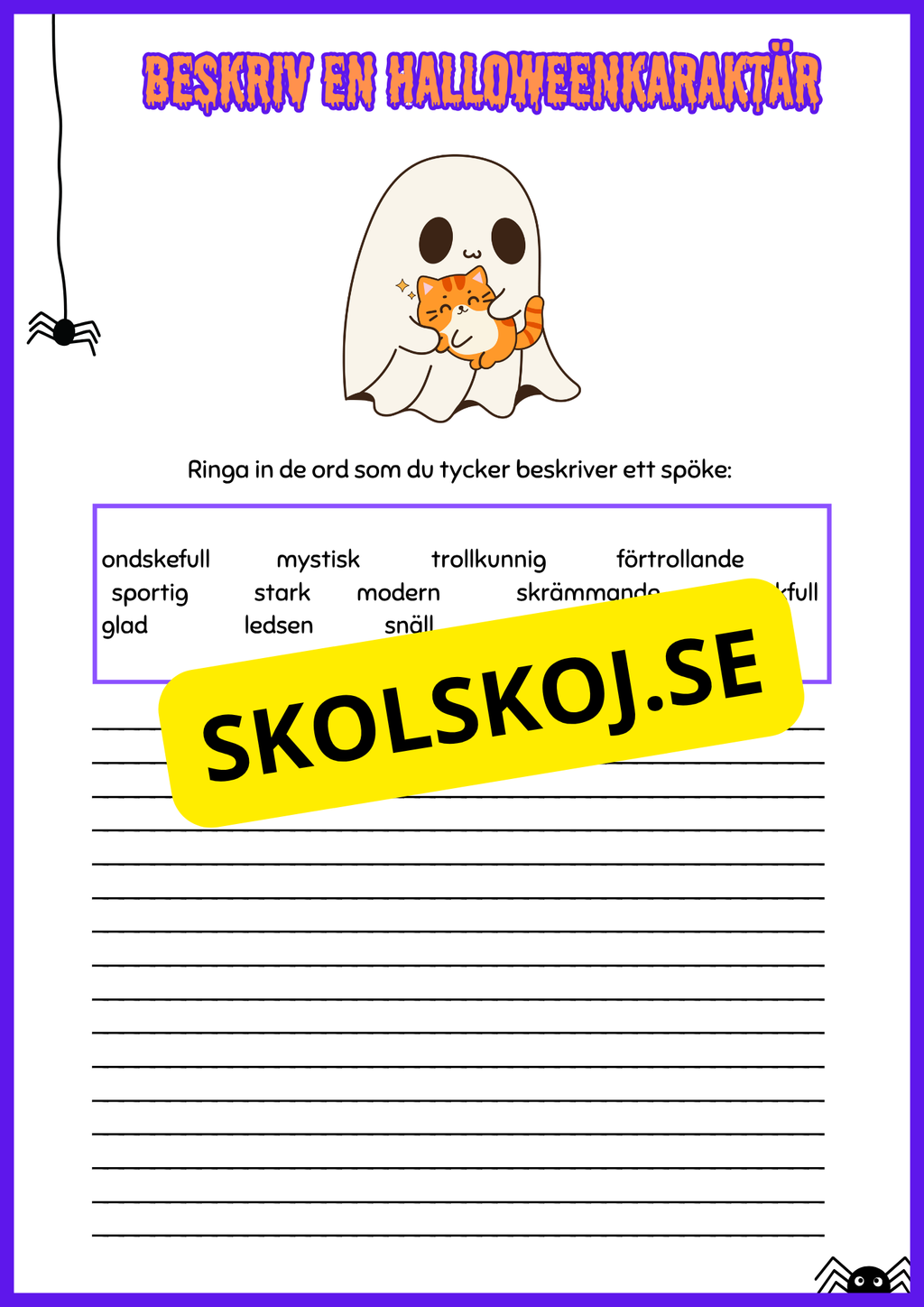 Beskriv en halloweenkaraktär