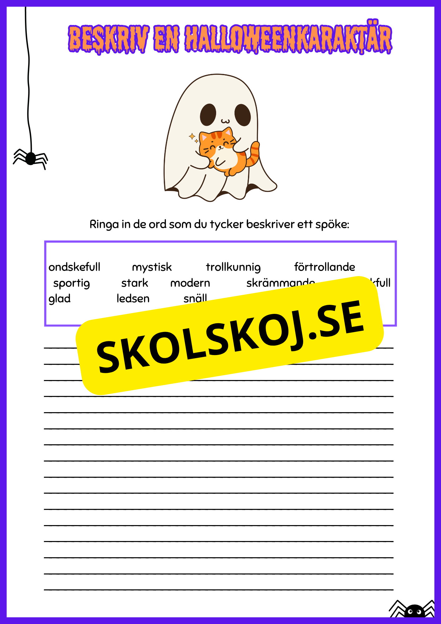 Beskriv en halloweenkaraktär