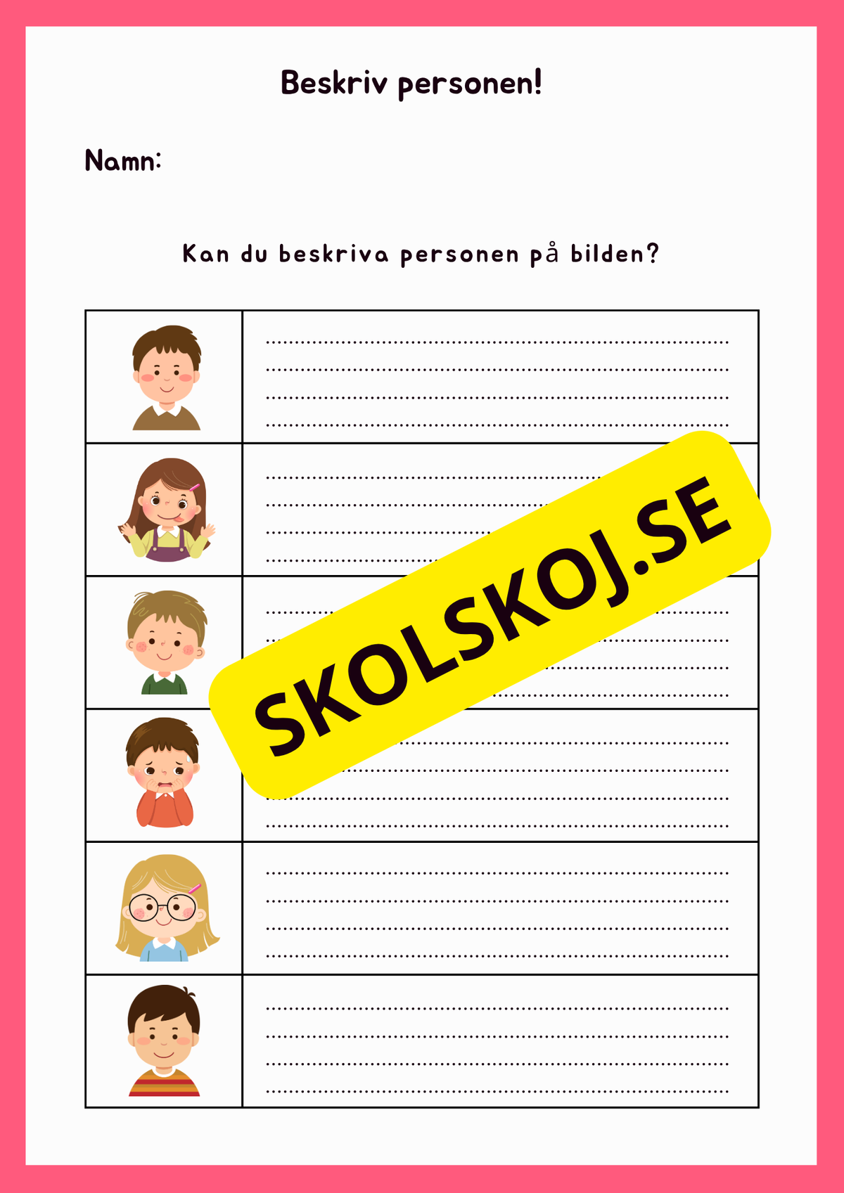 Beskriv personen