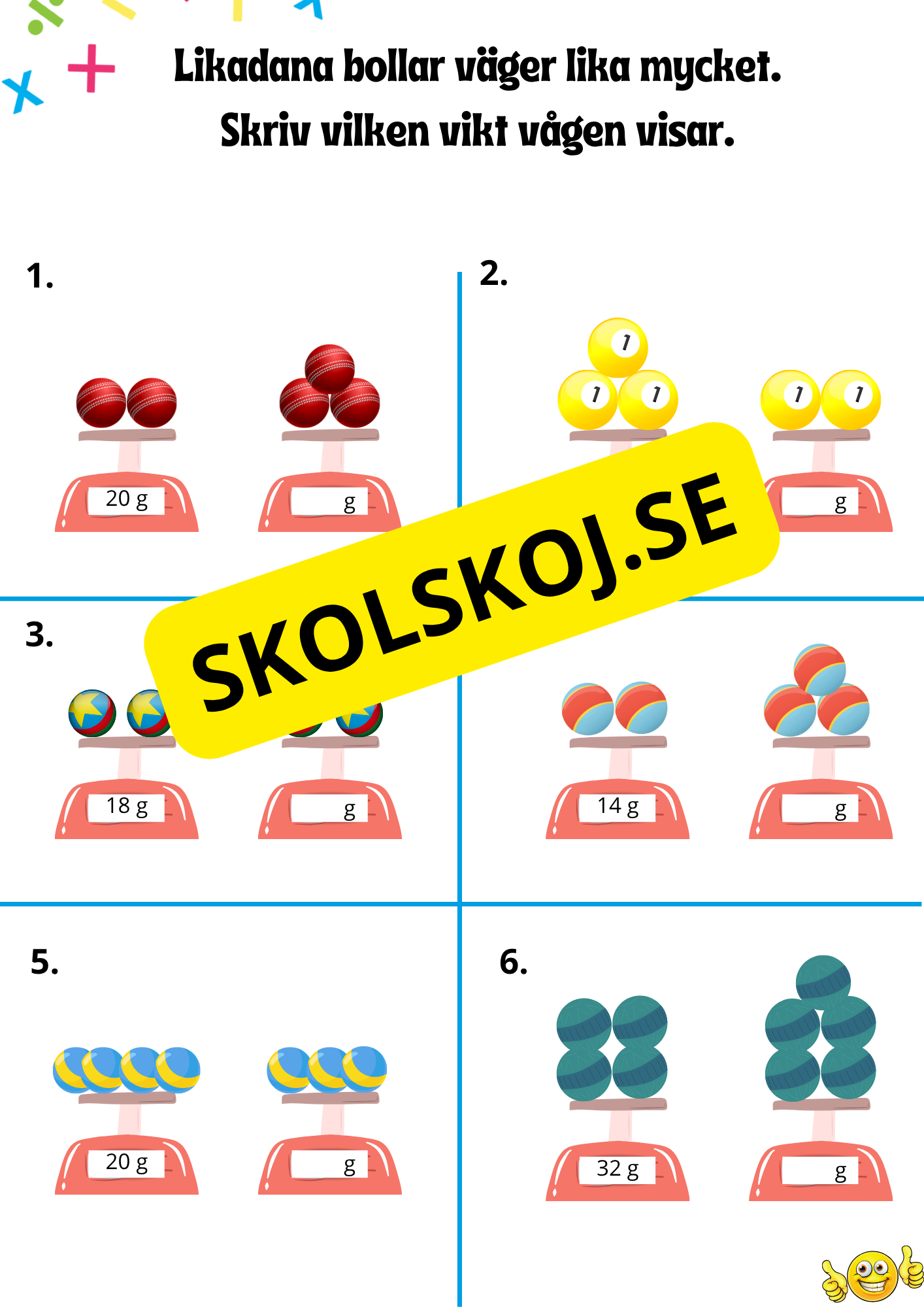 Blandade uppgifter åk 1 - 2