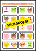 Bondgårdsdjurens formdomino