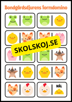 Bondgårdsdjurens formdomino