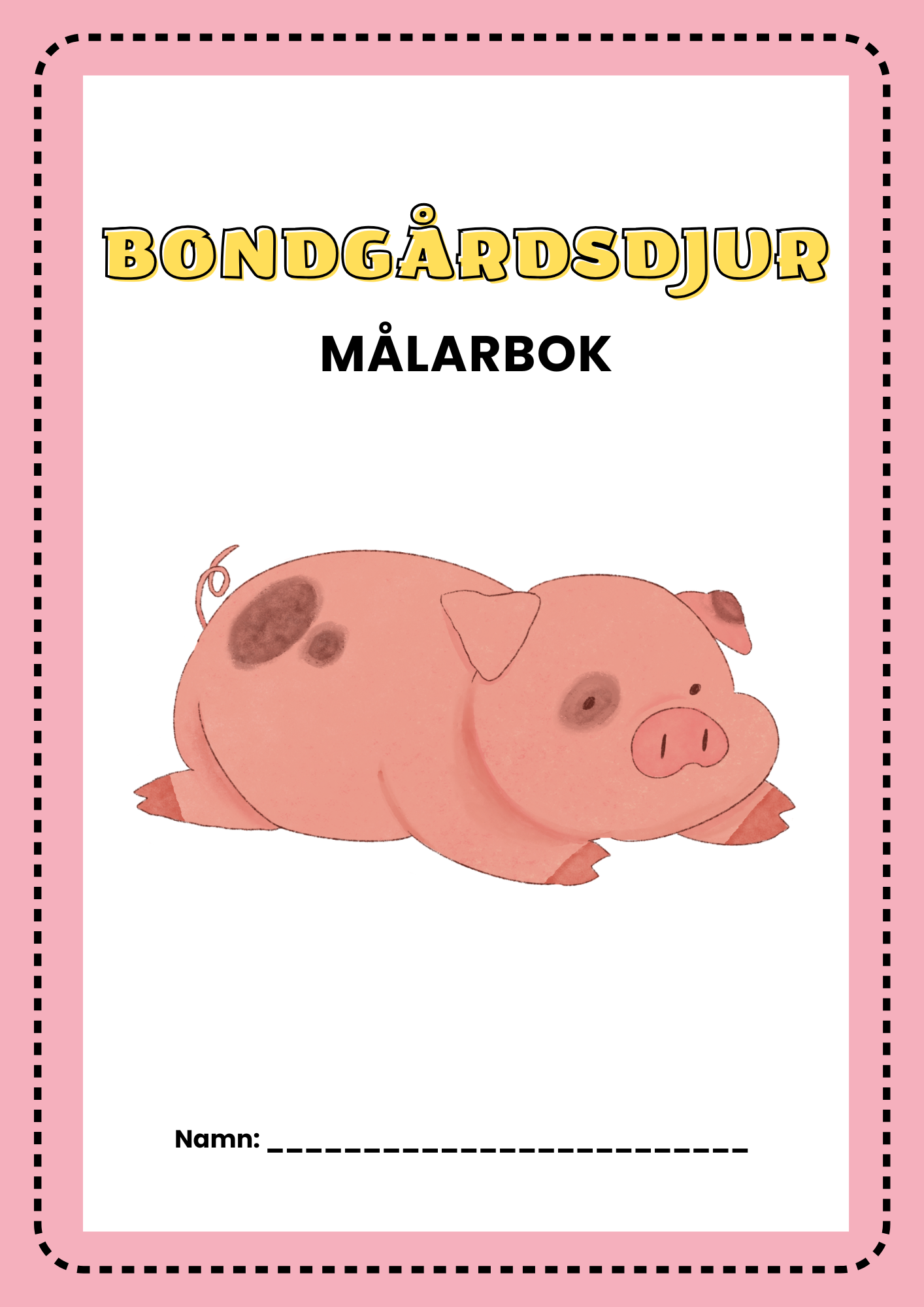 Bondgårdsdjur - Målarbok