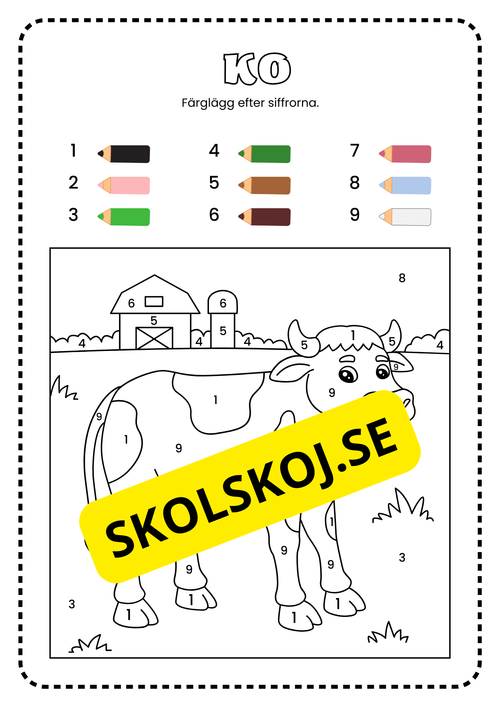 Bondgårdsdjur - Målarbok