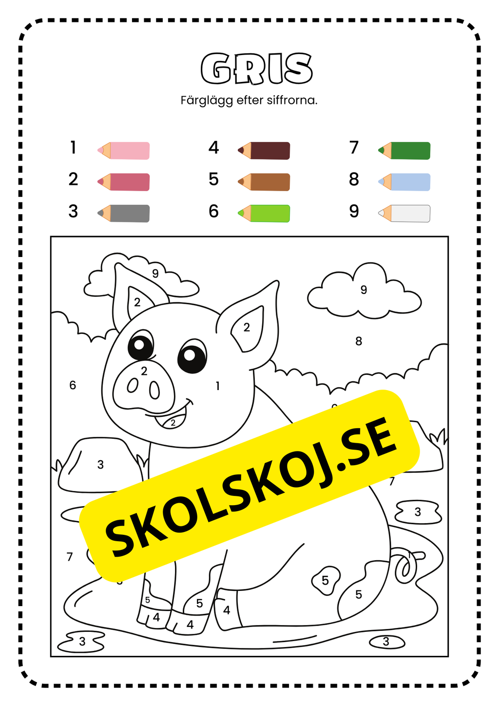 Bondgårdsdjur - Målarbok