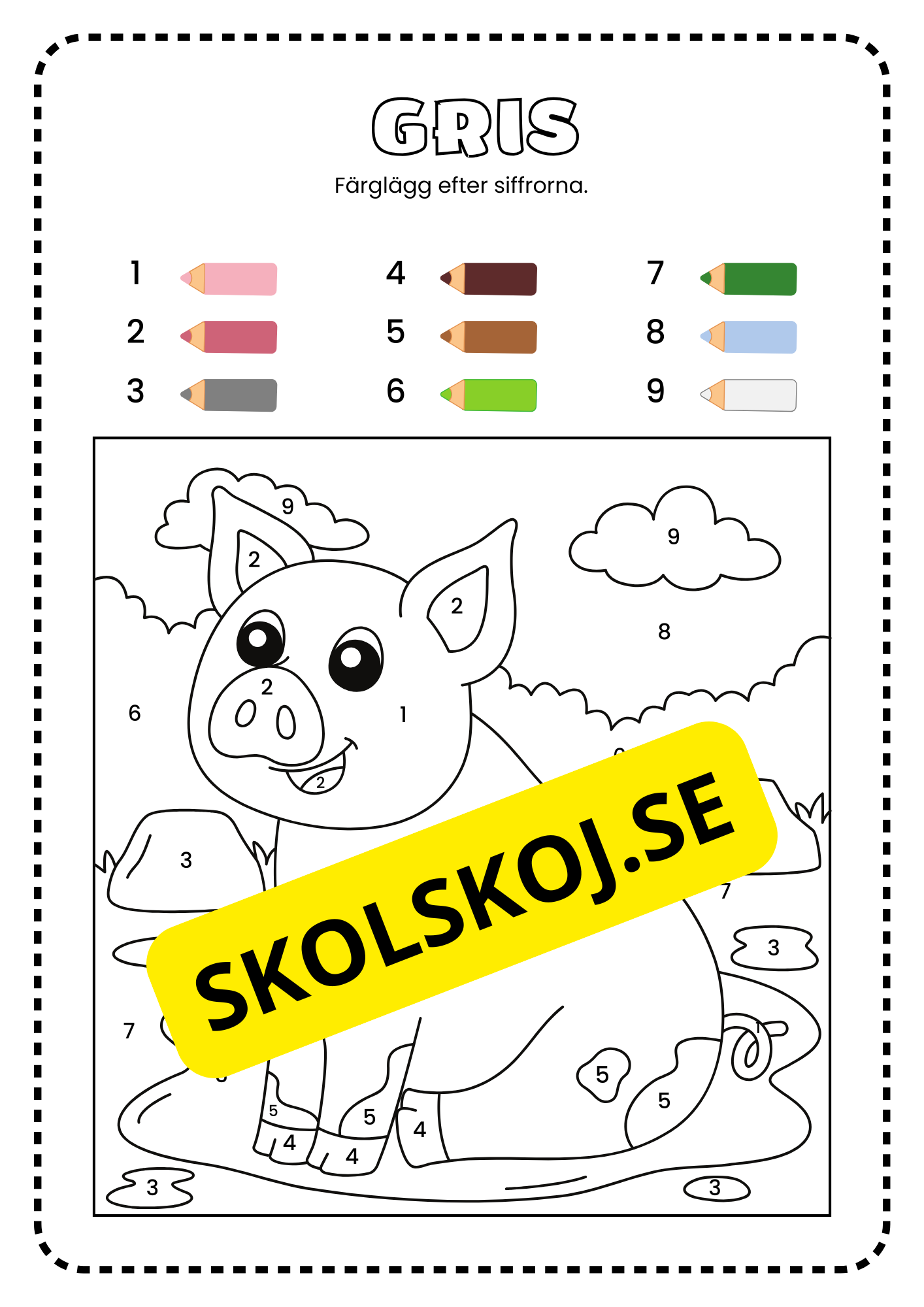 Bondgårdsdjur - Målarbok