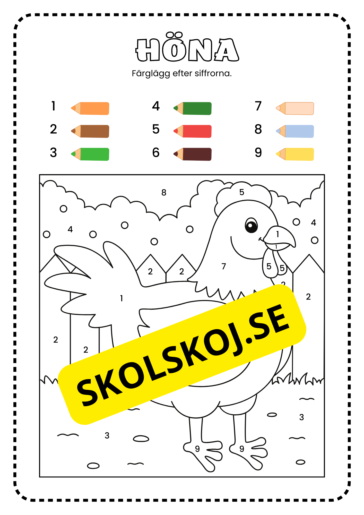 Bondgårdsdjur - Målarbok