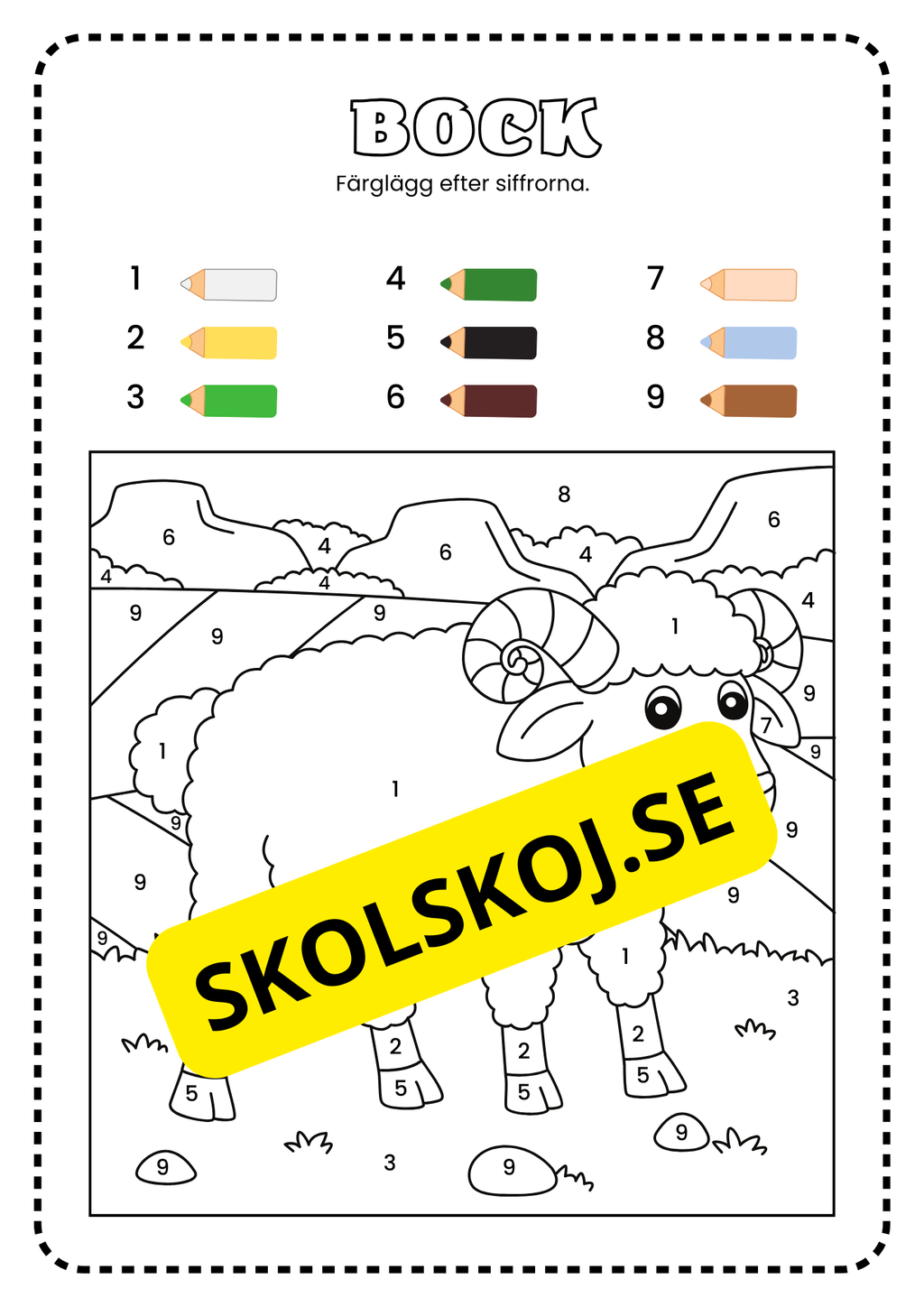 Bondgårdsdjur - Målarbok