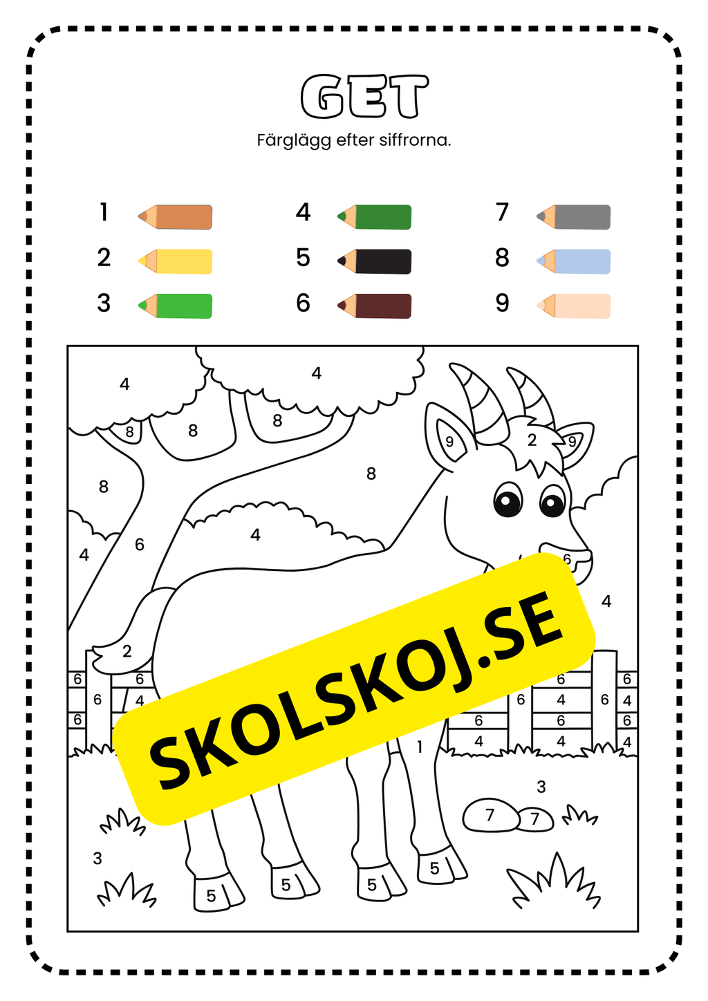 Bondgårdsdjur - Målarbok