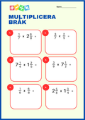 Bråk - Multiplikation och division