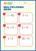 Bråk - Multiplikation och division