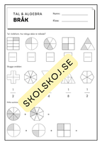 Bråk - Tal och algebra - Årskurs 4 - 6