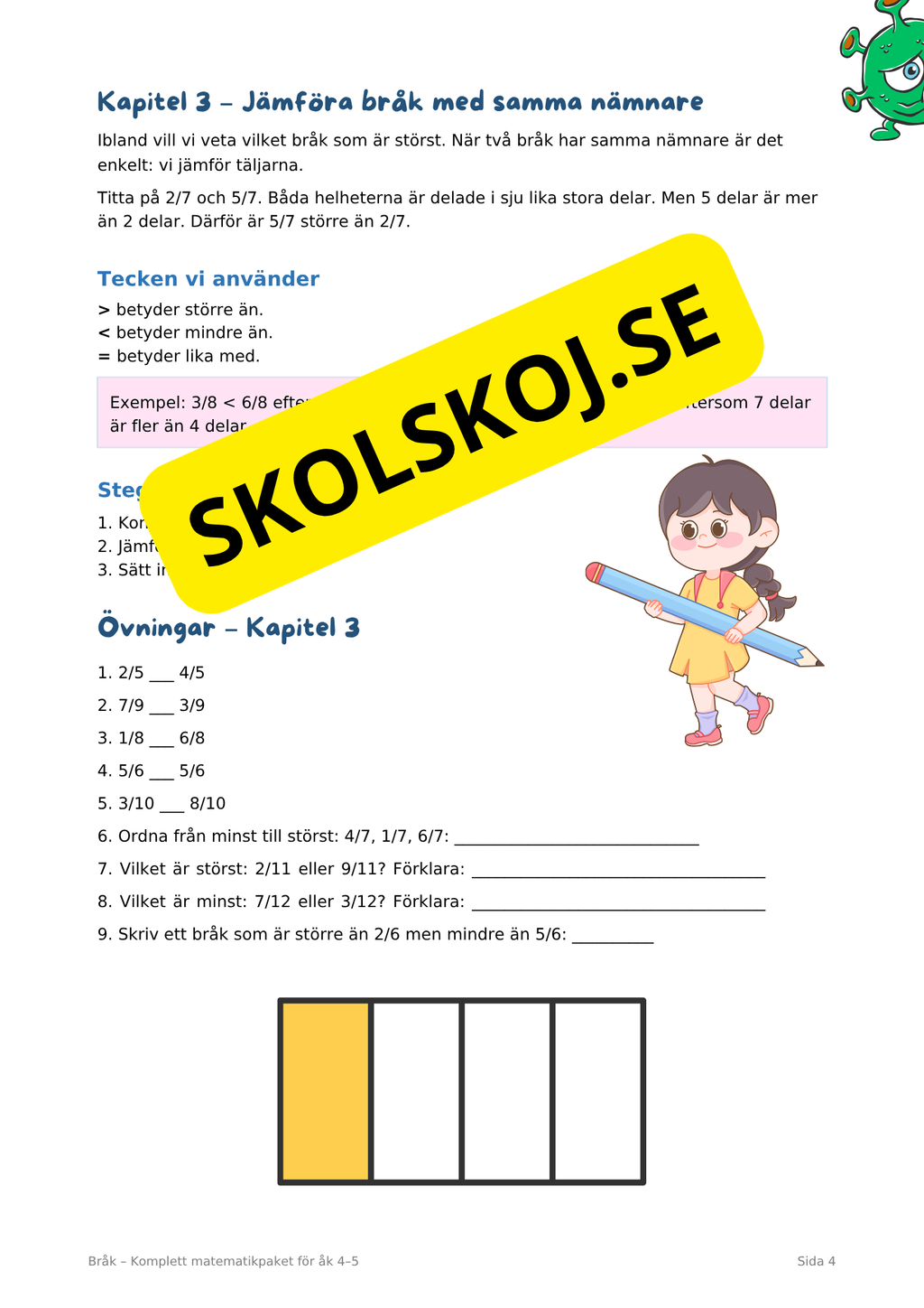 Bråk från grunden – Komplett elevpaket för åk 4–5