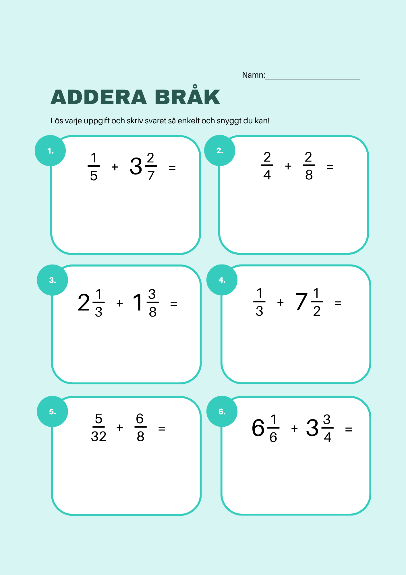 Bråkleken - Häfte - Årskurs 6 - 7