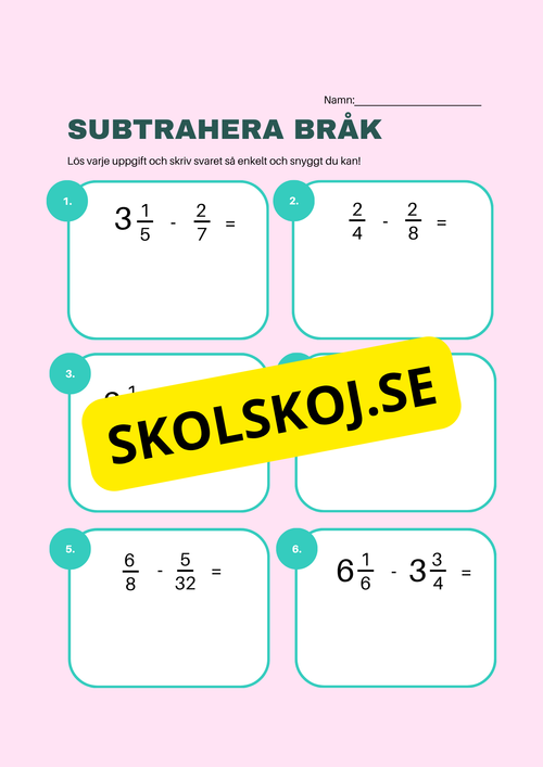 Bråkleken - Häfte - Årskurs 6 - 7