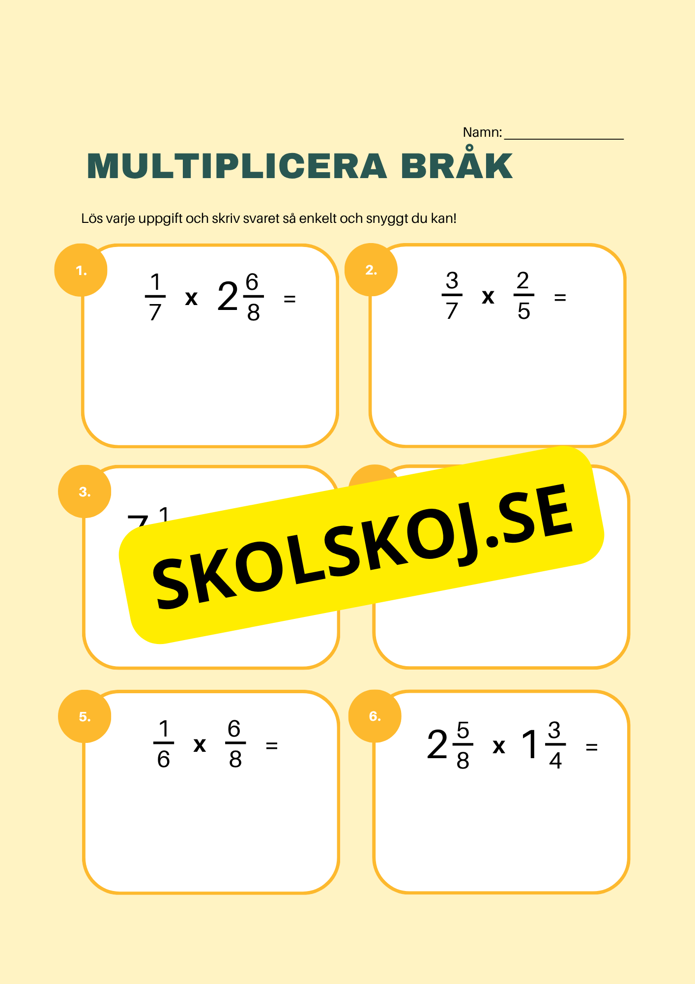 Bråkleken - Häfte - Årskurs 6 - 7