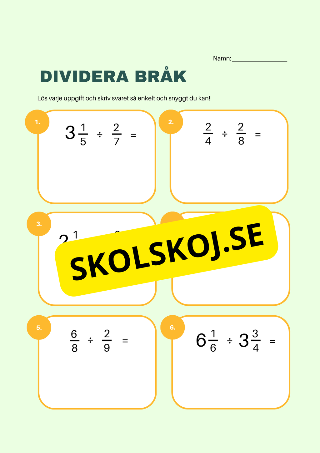 Bråkleken - Häfte - Årskurs 6 - 7