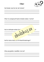 Bränslen och kemiska reaktioner  - Årskurs 4 - 6 - NO