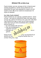 Bränslen och kemiska reaktioner  - Årskurs 4 - 6 - NO
