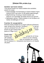 Bränslen och kemiska reaktioner  - Årskurs 4 - 6 - NO