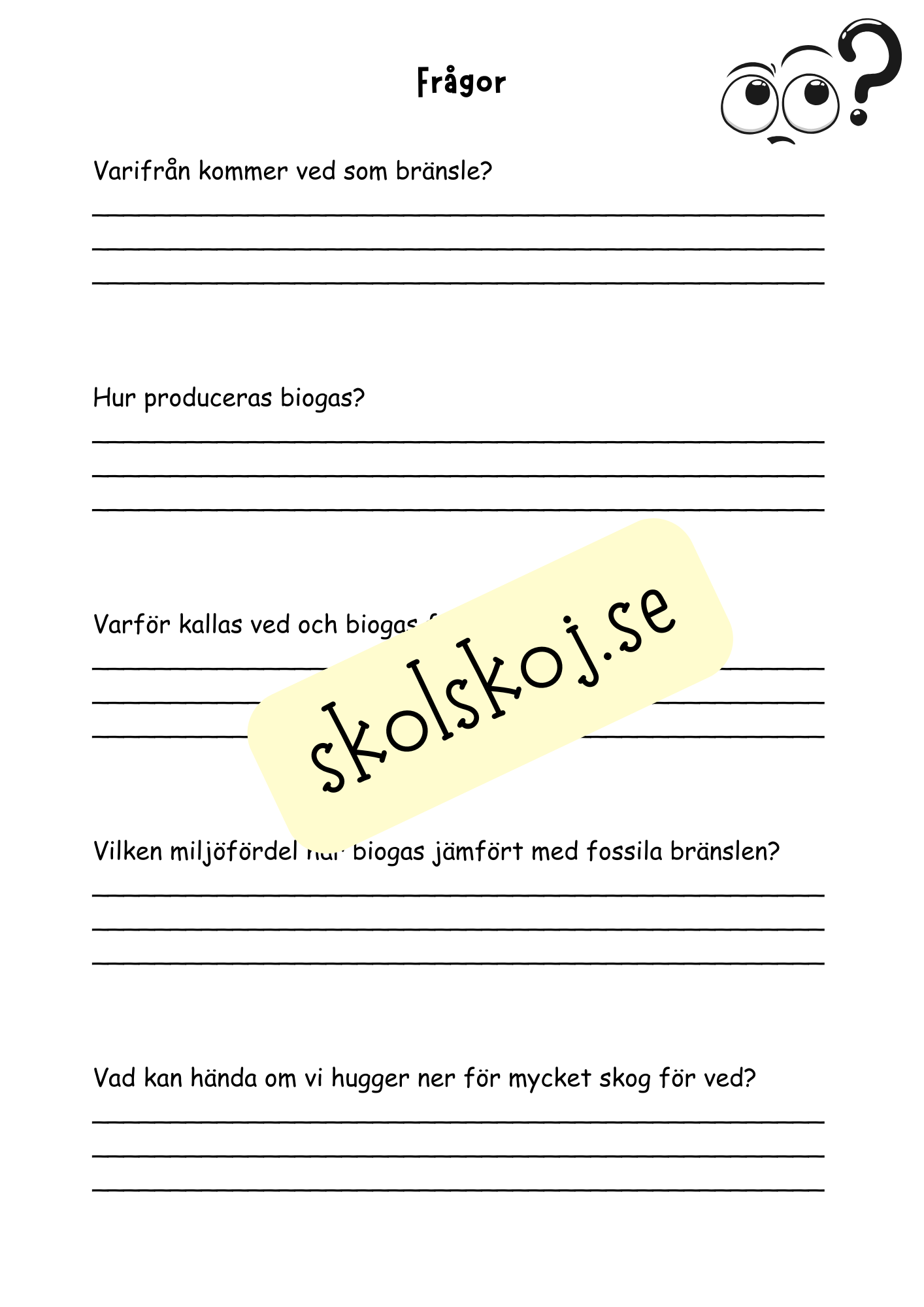 Bränslen och kemiska reaktioner  - Årskurs 4 - 6 - NO