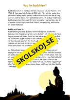 Buddhismen - Läsförståelse + frågor - SO