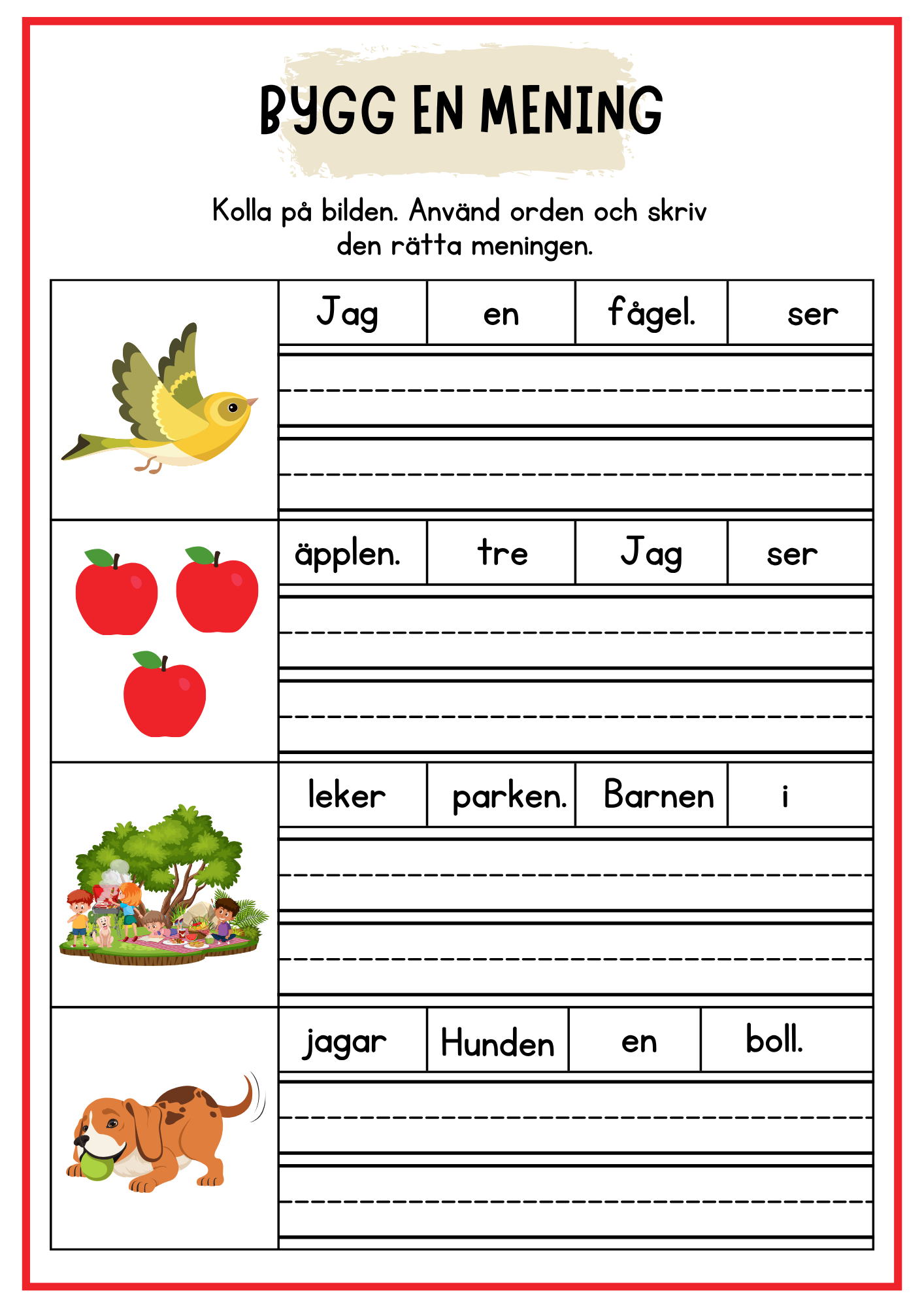 Bygg en mening