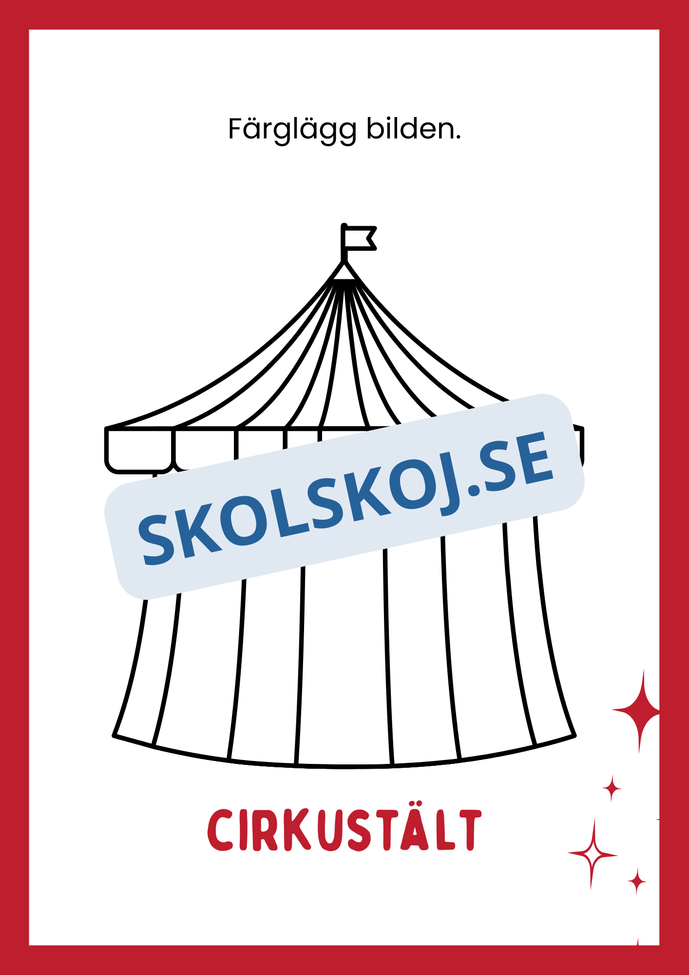 Cirkus - Målarbok