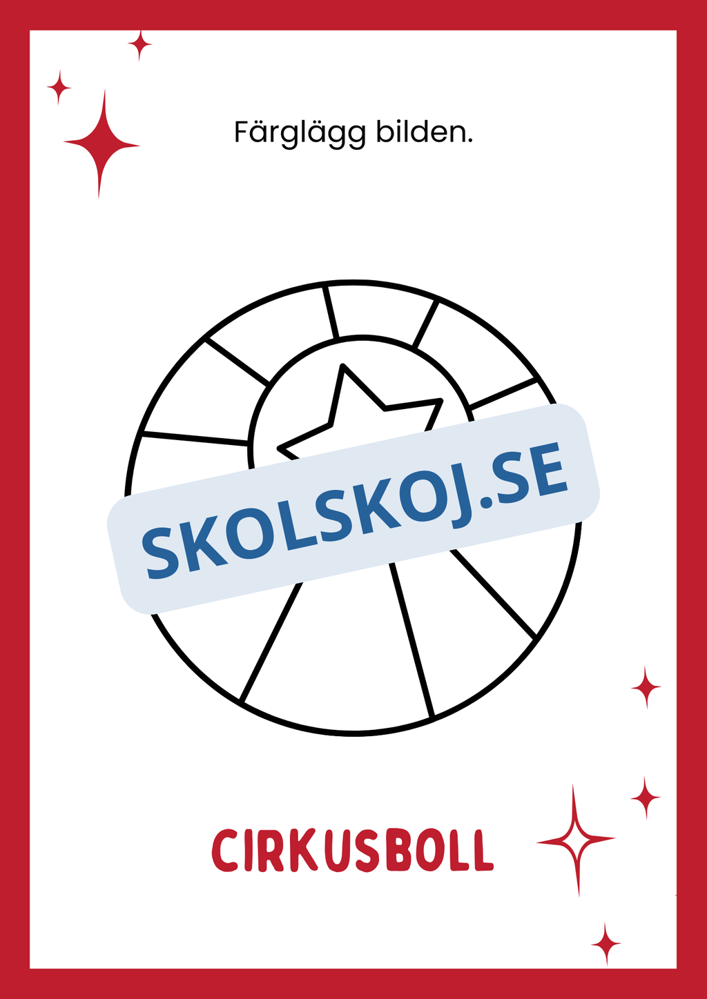 Cirkus - Målarbok