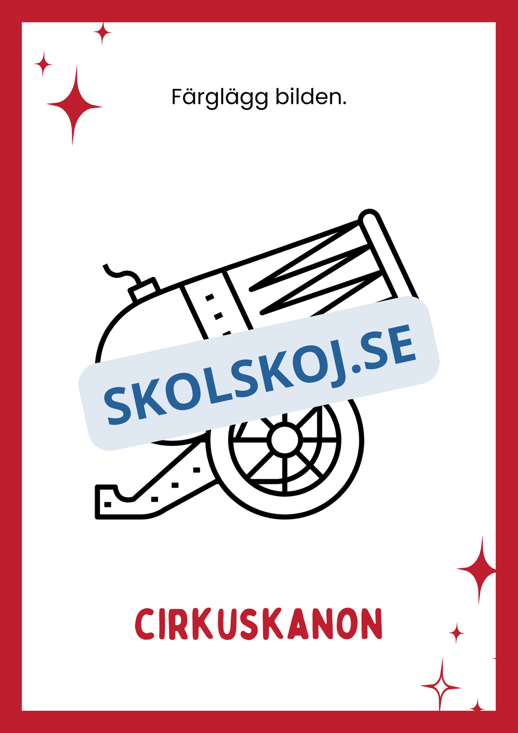 Cirkus - Målarbok
