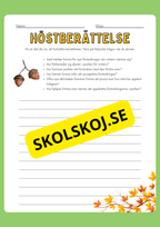 De färgglada löven och Emma - Läsförståelse och lite till