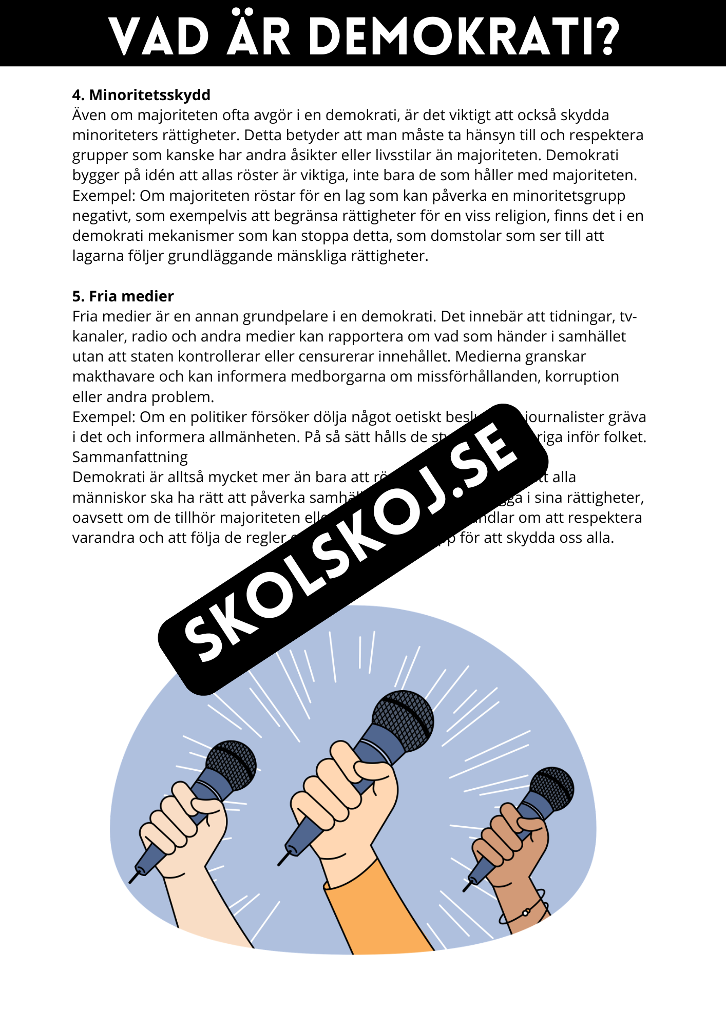 Demokrati i Sverige - Årskurs 3 - 6
