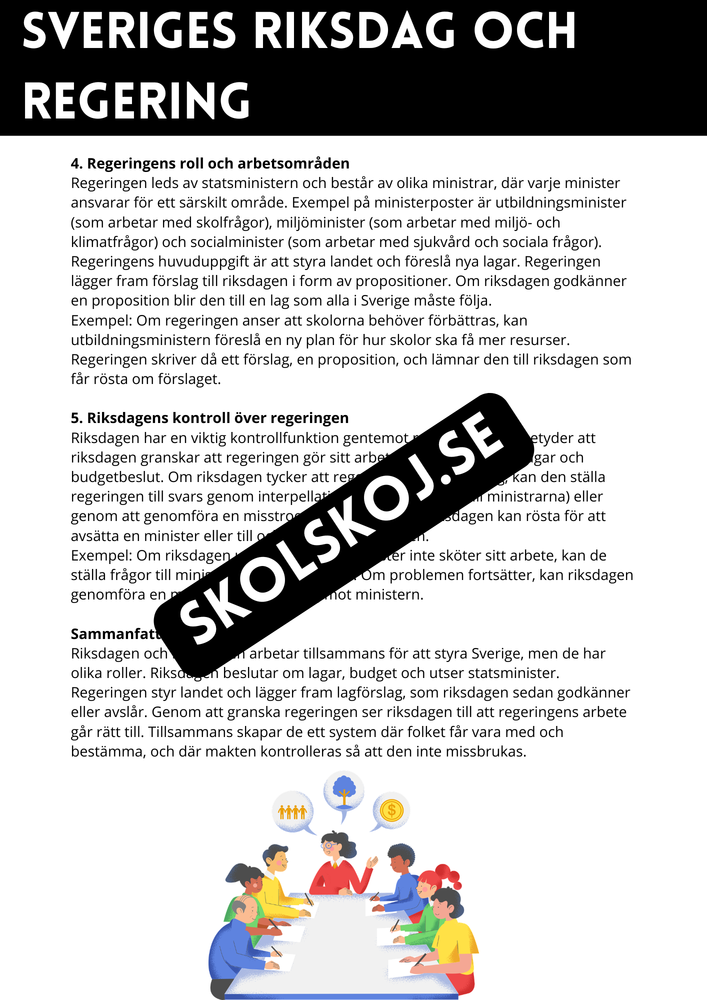 Demokrati i Sverige - Årskurs 3 - 6