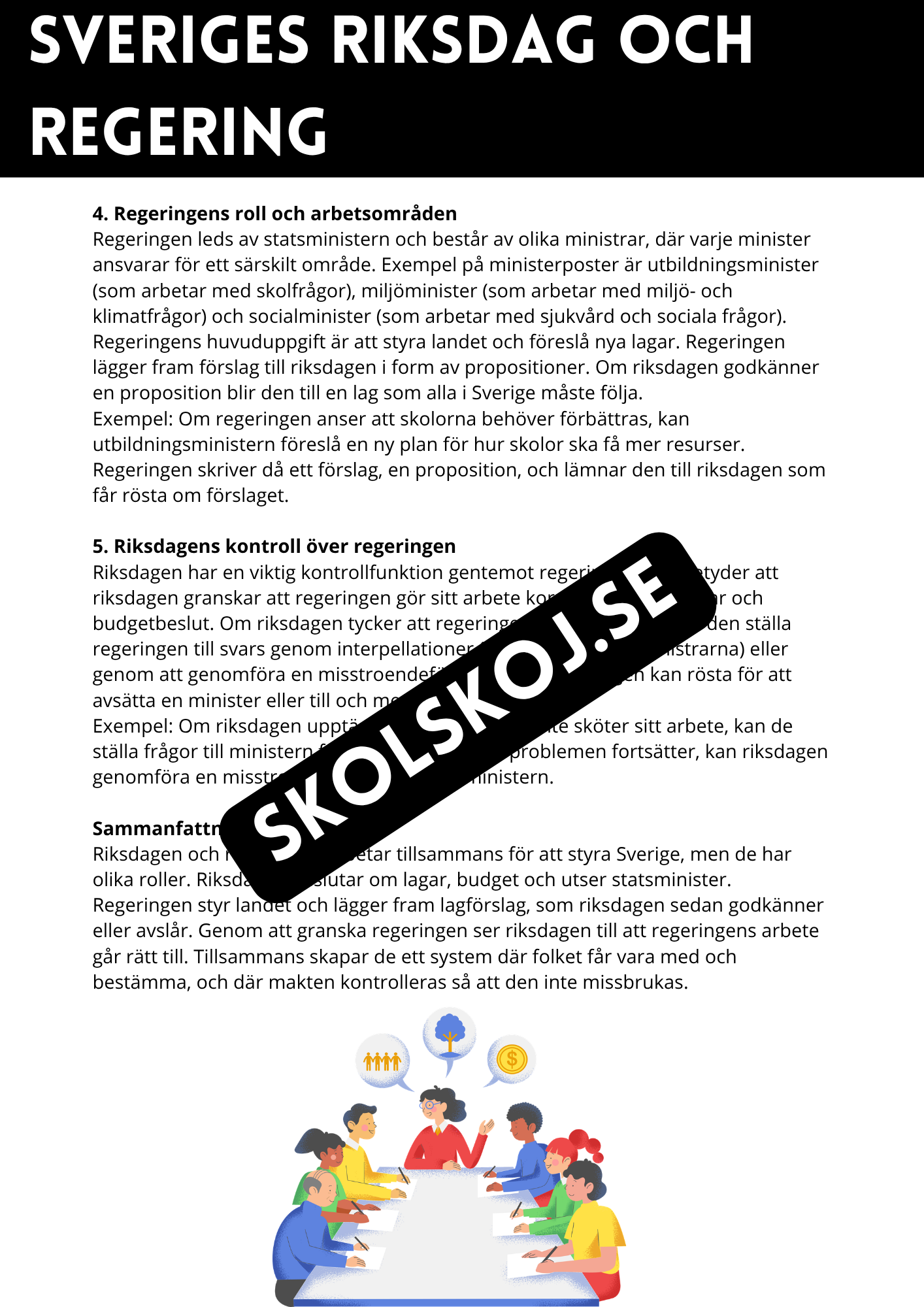 Demokrati i Sverige - Årskurs 3 - 6