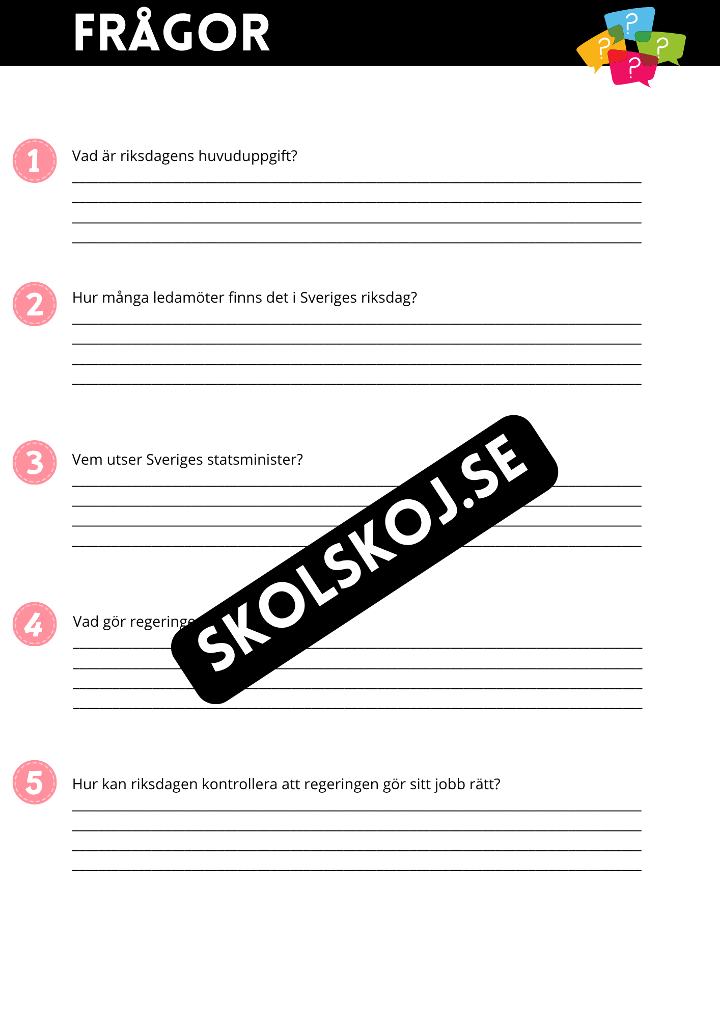 Demokrati i Sverige - Årskurs 3 - 6