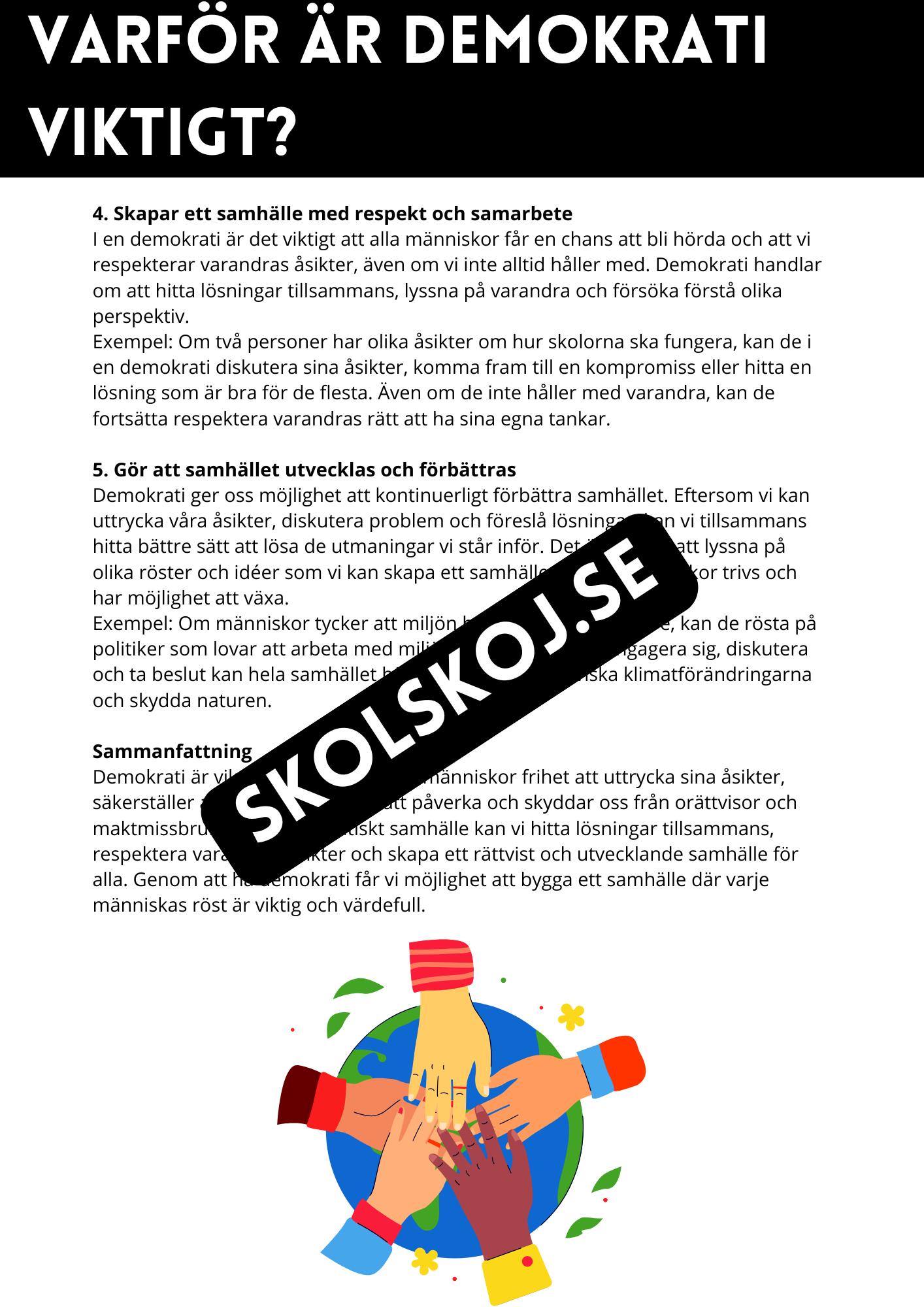 Demokrati i Sverige - Årskurs 3 - 6