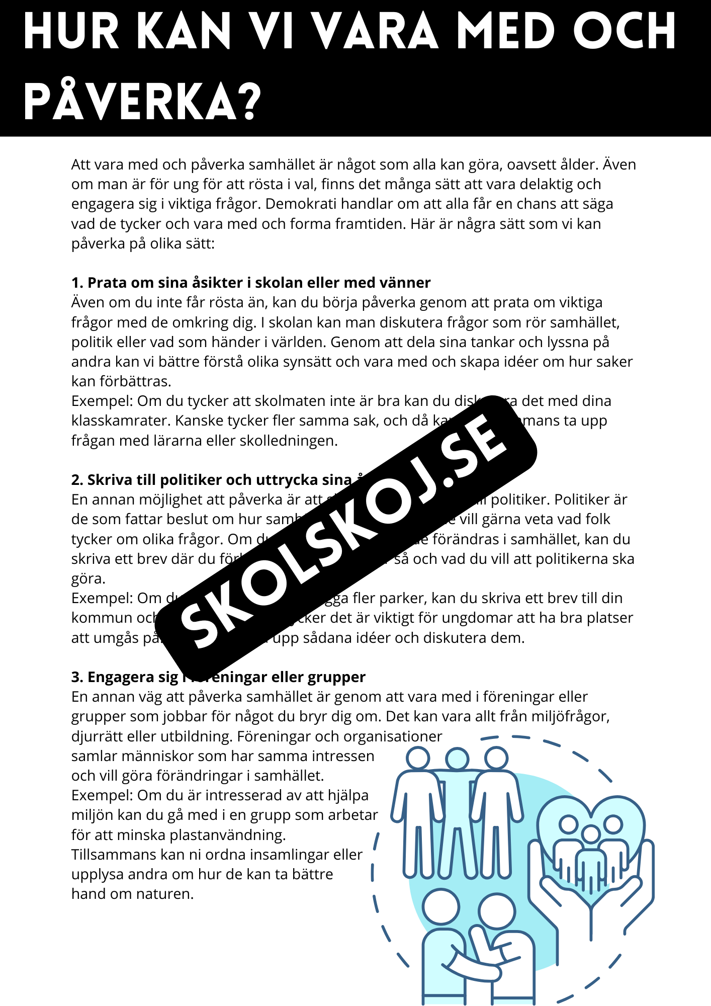 Demokrati i Sverige - Årskurs 3 - 6